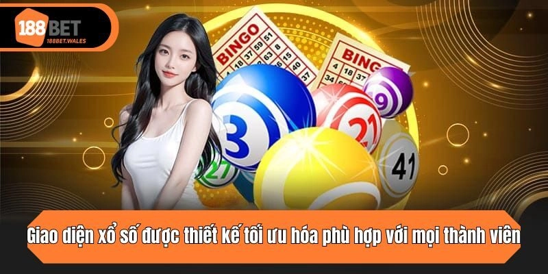 Giao diện xổ số được thiết kế tối ưu hóa phù hợp với mọi thành viên
